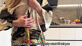 Stepson blasts cum in stepmom's mouth over lover's fresh pussy load?