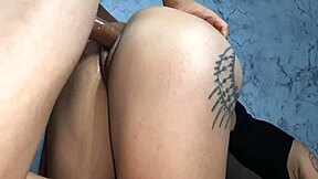 stepsis swallows bros cum after insane blowjob while he fucks her tight pussy homemade!