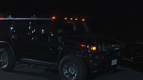 a horny milf spreads wide for monster cock pounding outdoors at night