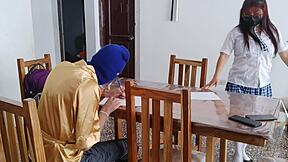 i showed up at stepbrothers in student uniform then begged for raw sex