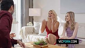 Scarlett Sage And Carlita Ray In Swingers Foursome With Deepthroat Blowjobs