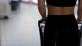 ai cum walk soaks my tight leggings