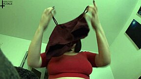 Unaware Giantess Jane Judge's Tight Panties in Laundry