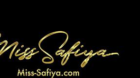 Sexy ebony goddess humiliates loser staring at thong feet toes