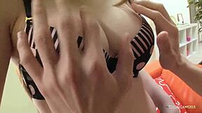 lucky dude creampies his girl's hairy wet pussy