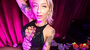 vip room ep 5: petite blonde kathryn mae bent over ripped clothes face fucked