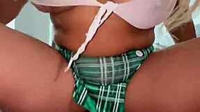 This College Student Skips Homework and Gets Bent Over Punished in Garage POV