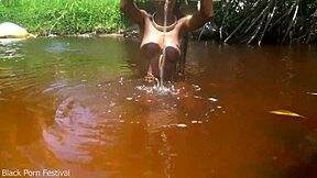 Skinny tribe slut bares tits on beach begging for it?