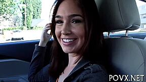 damn jodi taylor slurps cock so sloppy in rough pov fuck