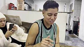 Naked cristal ortega showers with hot brazilian boyceta