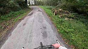 i jerk off in forest girl spots me fucks hard public view