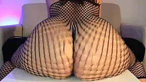 Holy Fuck This Curvy Brunette Milf Rides Huge Dildo Hardcore in Stockings Wet Tight Pussy!