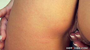 Latina nympho fingers wet pussy outdoors squirting orgasms with vibrator