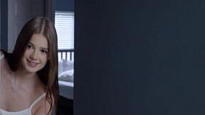 Teen sneaks off to rub her horny little 18+ muff desperately