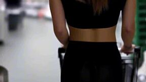 ai cum walk soaks my tight leggings