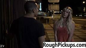 street pickup teen spreads wide for raw pounding in free flick