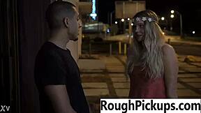 street pickup teen spreads wide for raw pounding in free flick