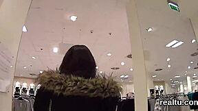 Czech teen teased in shop fucked hard pov