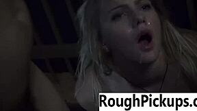 street pickup teen spreads wide for raw pounding in free flick