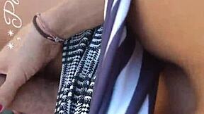 paloma veiga strokes her 22cm cock dying to get it rock hard for some fun