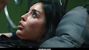 office sub milf chokes on cock before creampie submission