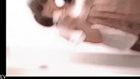 amateur japanese shemale strokes herself while staring in the mirror