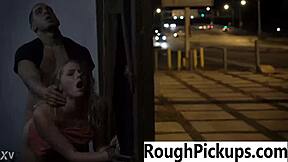 street pickup teen spreads wide for raw pounding in free flick