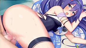 princess connect mifuyu gets her pussy creampied sooo hard oh god!!