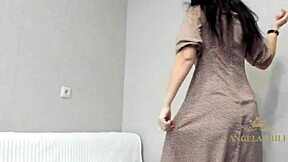 Watch This Amazing Milf Angela Rip Off Her Dress to Reveal Juicy Hairy Pussy and Huge Saggy Tits!