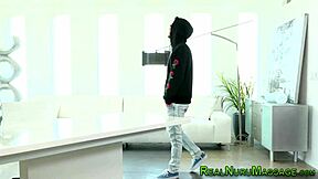 big titted masseuse teases into steamy nuru fuck