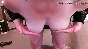 wow dawnskye1962's update 120 shows off feet fanny huge natural tits in black lace