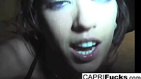 capri cavanni fingers her soaking wet pussy while squeezing those amazing big tits