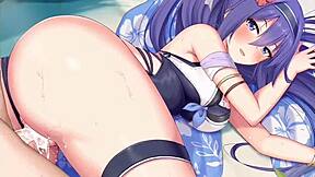 princess connect mifuyu gets her pussy creampied sooo hard oh god!!