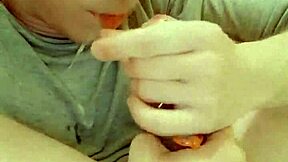 Julia Porn's Insane Autofellatio Swallows Her Own Hot Cum Gushing