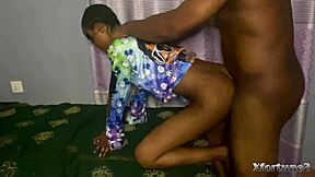 Sexy petite stepsister craves black cock on bed with her small waist