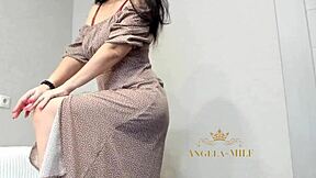 Watch This Amazing Milf Angela Rip Off Her Dress to Reveal Juicy Hairy Pussy and Huge Saggy Tits!