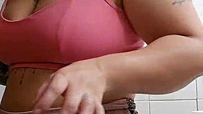 hey neighbor, my tight shorts split open swollen kitchen pussy for lunch