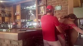 Suggestive Brunette MILF Teases with Big Ass Doggystyle Bounce