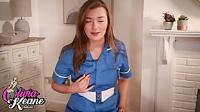 hey patient, this teen nurse costume has me ditching your gf for my dildo play