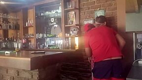 Suggestive Brunette MILF Teases with Big Ass Doggystyle Bounce