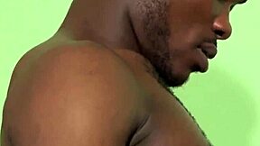 Naughty ebony cleaning lady's tight pussy pounded by boss in garage post-workout