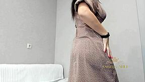 Watch This Amazing Milf Angela Rip Off Her Dress to Reveal Juicy Hairy Pussy and Huge Saggy Tits!