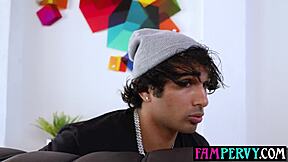 CURVY LATINA STEPSIS WITH BIG BOOBS REWARDS PEEPING STEPBRO WITH DOGGYSTYLE SEX