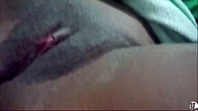 Babysitter Masturbates Pretty Pussy Close-Up In Bath Costumes Waiting For Husband