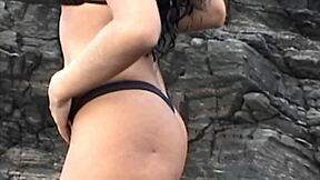 Tourist Pays 200 to Film Brazilian Tourist's Naked Tits Pussy