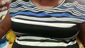 imagine your hot stepmom's huge natural tits bouncing as she rides you slow