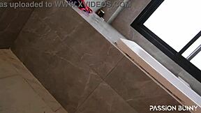 Petite shaved hottie risks bathroom cheat fuck doggystyle cumshot pov?