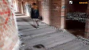 girl pegs boyfriend rough in abandoned house