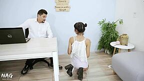 your petite secretary slut needs cock correction bent over desk rough fuck?