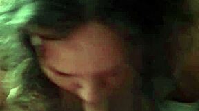 milf in bathtub spreads pussy, sucks stepson deep then rides for cum on boobs